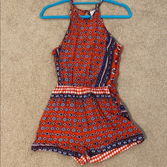 LF Other - LF Red Patterned Romper